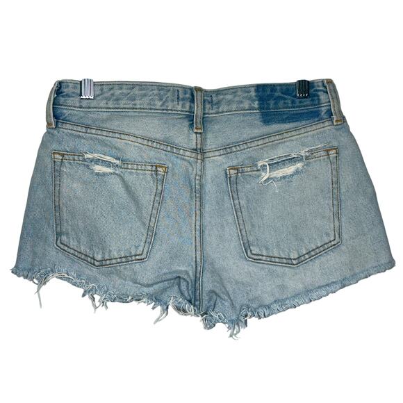 Abercrombie & Fitch Harper Low Rise Short Blue Denim Jean Shorts Womens Sz 26 2 - Picture 2 of 6
